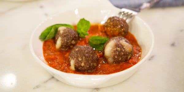 Tanya Zuckerbrot's Mozzarella Stuffed Meatballs