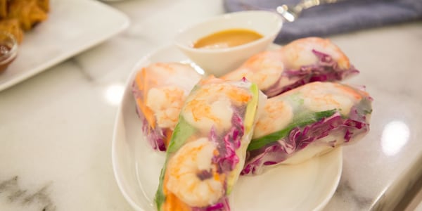 Thai Shrimp Summer Rolls with Peanut Dipping Sauce