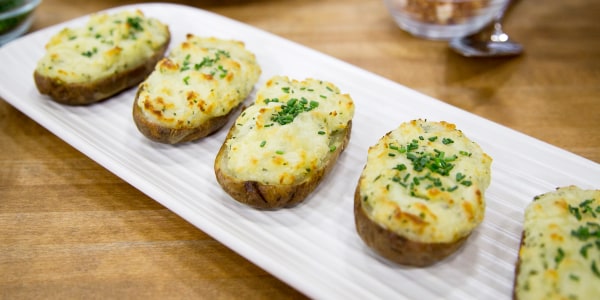 Twice-Baked Stuffed Potatoes with White Cheddar and Chives