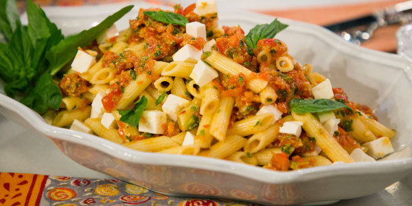 Giada's penne with checca sauce 