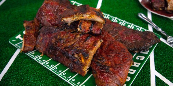 Giada's Baby Back Ribs with Spicy Plum Barbecue Sauce