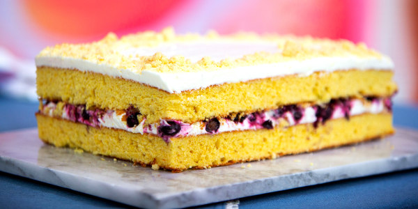 Christina Tosi's Corn and Blueberry Sheet Cake