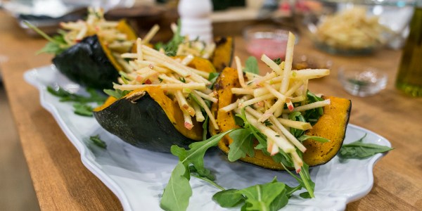 Roasted Buttercup Squash with Apple Slaw