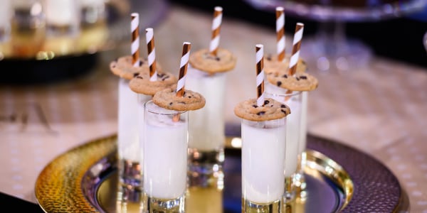 Vanilla Milk and Chocolate Chip Cookie Shooters