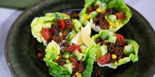 Mushroom 'Chorizo' Lettuce Tacos