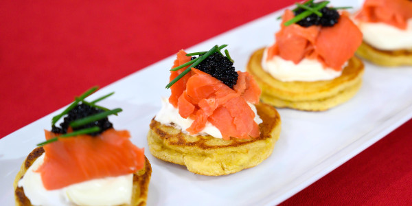 Blinis with Smoked Salmon and Caviar