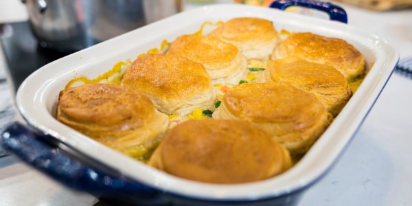 Chicken Potpie with Biscuit Topping