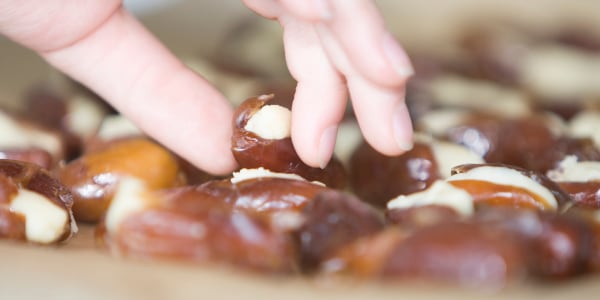 Sweet Dates Stuffed with Almond Paste
