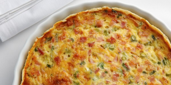 Lightened-Up Quiche Lorraine with a Whole Wheat Crust