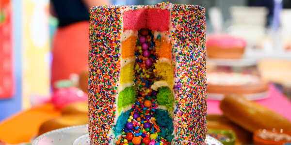 'Rainbow Explosion' Cake