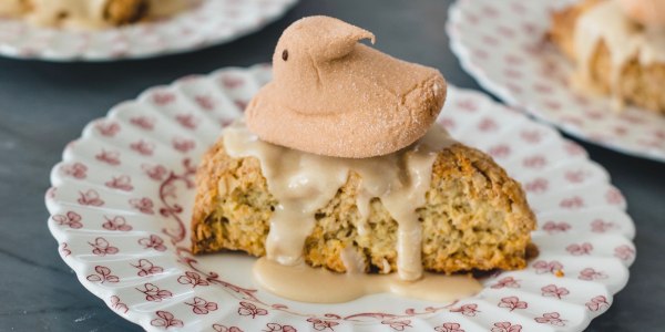 Oatmeal Scones with Maple Peeps