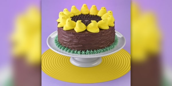 Sunflower Spring Cake With Peeps