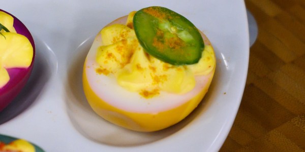 Spicy Turmeric Deviled Eggs