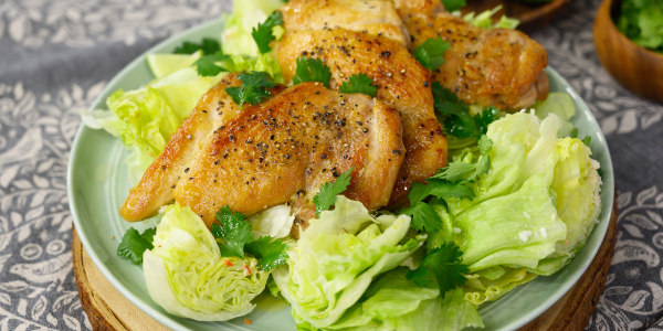 Chicken Cutlets with Spicy Coconut Dressing