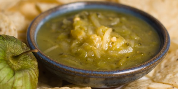Roasted Tomatillo and Green Apple Salsa