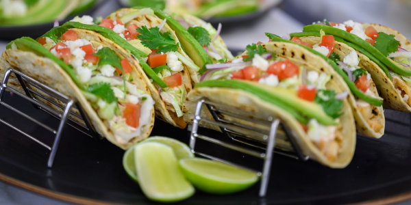 Fish Tacos with Cabbage Slaw and Crema