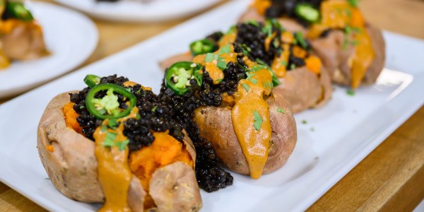 Tex-Mex Loaded Sweet Potatoes with Chipotle Tahini