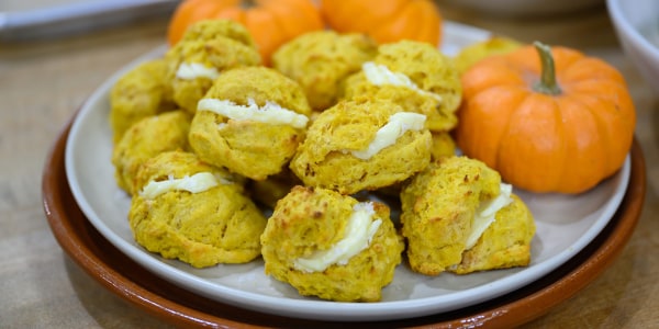 Peanut Butter and Pumpkin Drop Biscuits