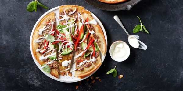 Crispy Lamb Flatbreads