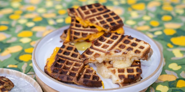 Waffle-Iron Grilled Cheese