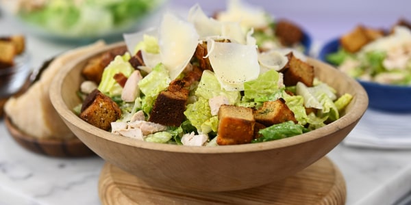 Southern Caesar Salad with Cornbread Croutons