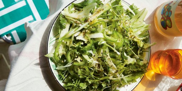 Celery salad with coriander and sesame