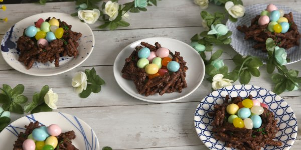 Chocolate-Pretzel Bird Nests