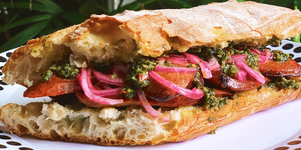 Alejandra Ramos' Choripan Sandwich with Chimichurri