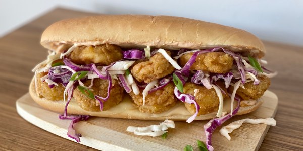 Creole Shrimp Po Boy with Spicy Remoulade Sauce