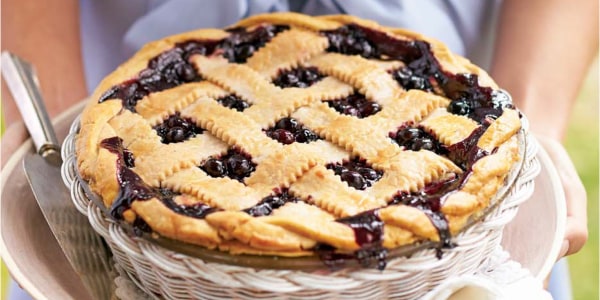 Honey-Balsamic Blueberry Pie