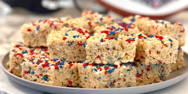 The Daly's Brown Butter Patriotic Rice Cereal Treats