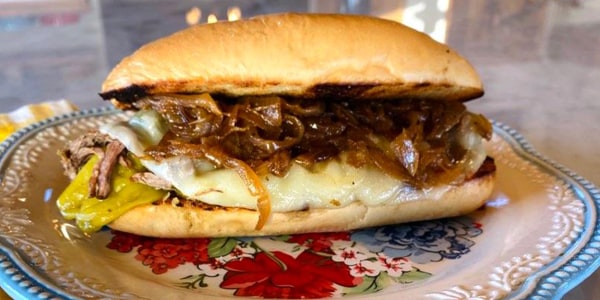 Ree Drummond's Drip Beef Sandwich with Caramelized Onions and Provolone