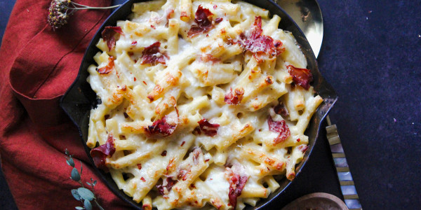 Fontina and Prosciutto Baked Ziti