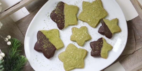 Matcha Shortbread Cookies