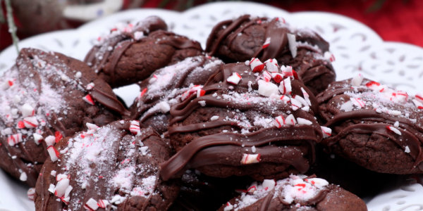 Peppermint-Brownie Christmas Cookies 