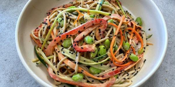 Cold Tahini Noodle Salad Lunch