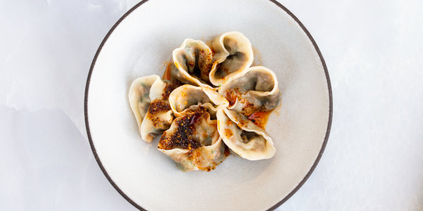 Chinese Sausage, Shiitake and Garlic Chive Dumplings