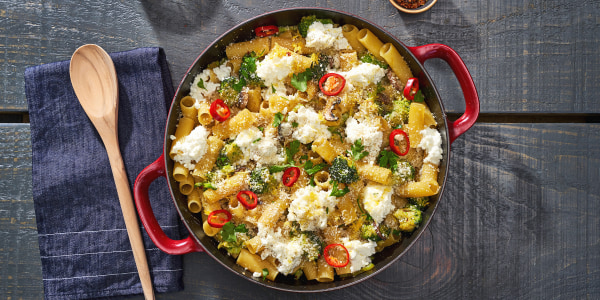 Baked Vegetable Pasta with Pickled Peppers