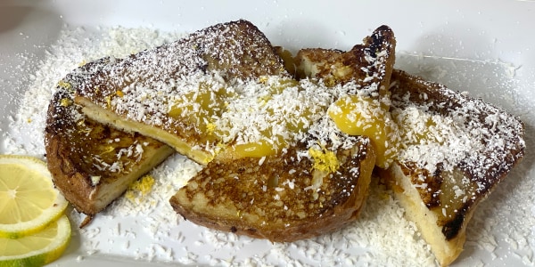 Lemon Curd- & Coconut-Stuffed French Toast