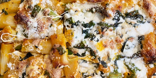 Spring pasta in the oven