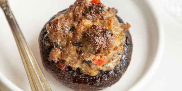 Sausage-and-Pepper-Stuffed Mushrooms