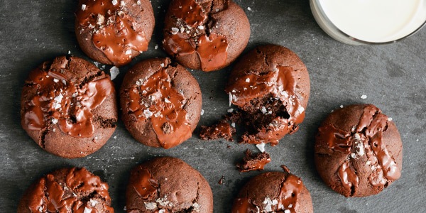 Vegane glutenfreie Double Chocolate Cookies