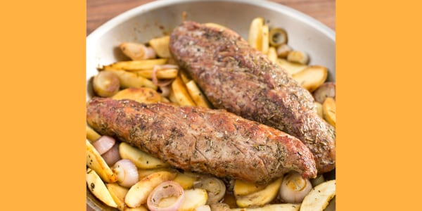 Provençal Pork Tenderloin with Apples and Shallots