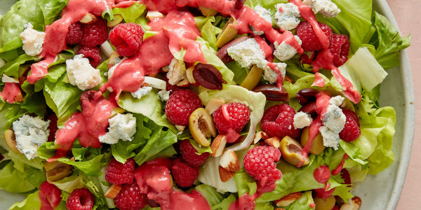 Giada's Escarole and Olive Salad with Raspberry Dressing