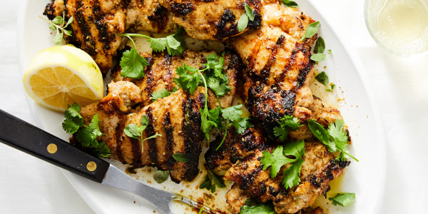 Grilled Za'atar Chicken with Garlic Yogurt and Cilantro