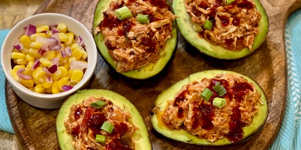 Joy Bauer's Chipotle Pulled Chicken in Avocado Boats
