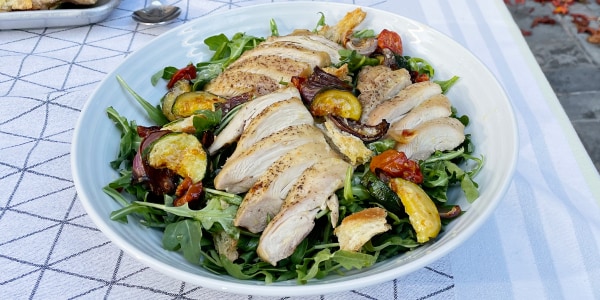 Sheet-Pan Roasted Chicken Panzanella