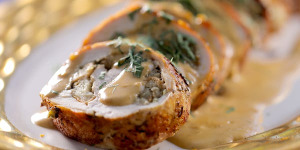 Pork Roulade with Apples and Cranberries