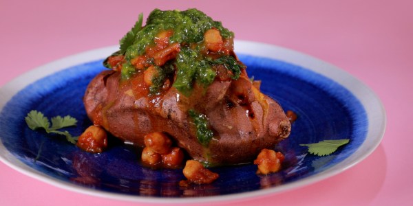 Chana Masala-Stuffed Sweet Potatoes