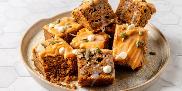 Coffee Cake with Pumpkin-White Chocolate Glaze